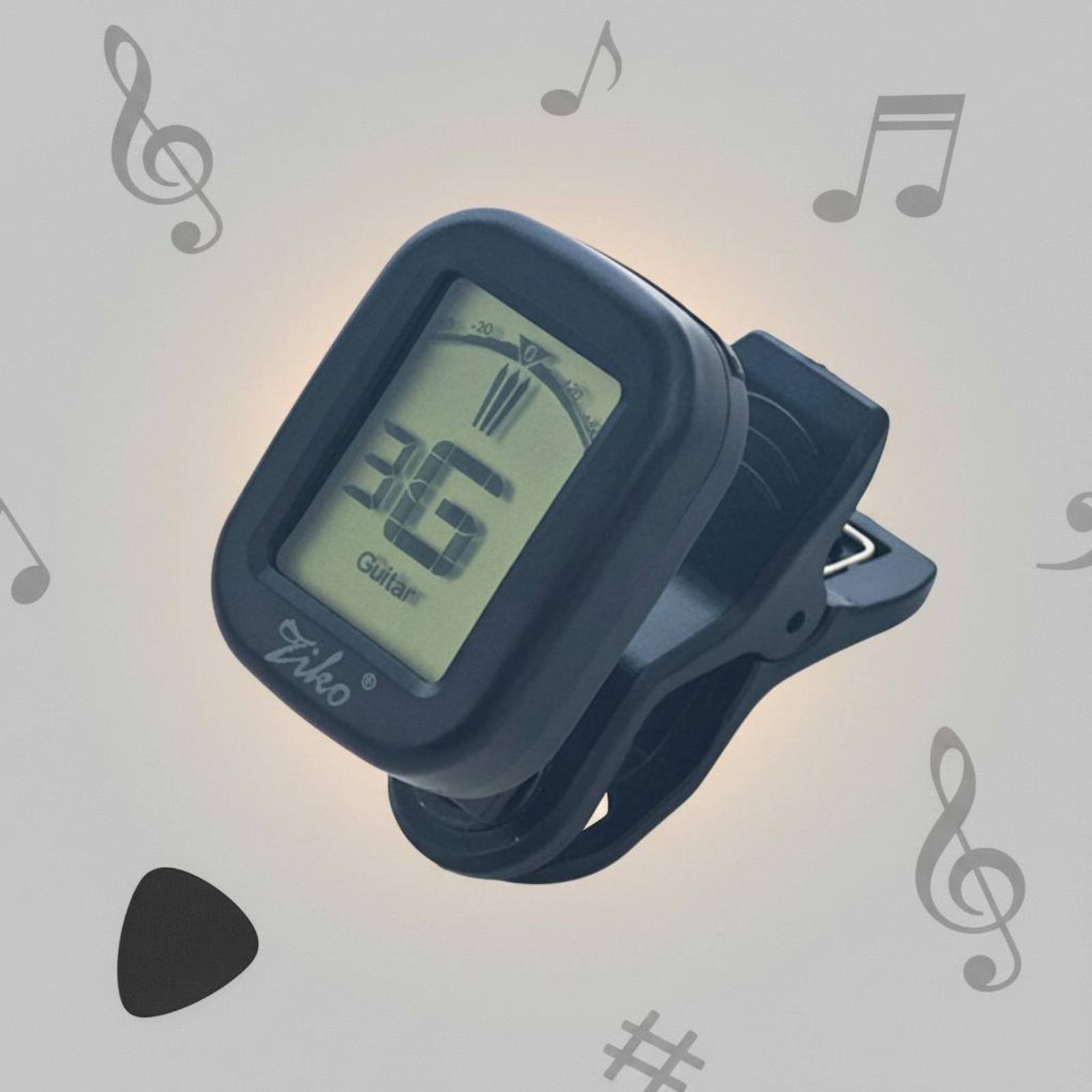 Guitar Tuner Clip - Afinador Cromático de Encaixe com Display