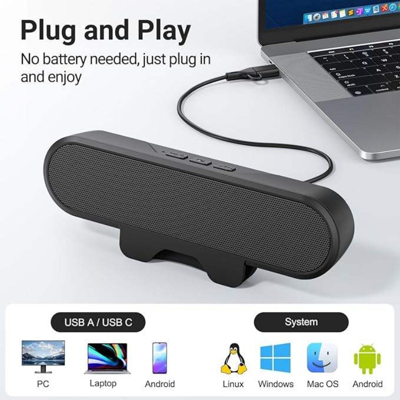 Audio Music Free Online - Barra de som usb portátil com