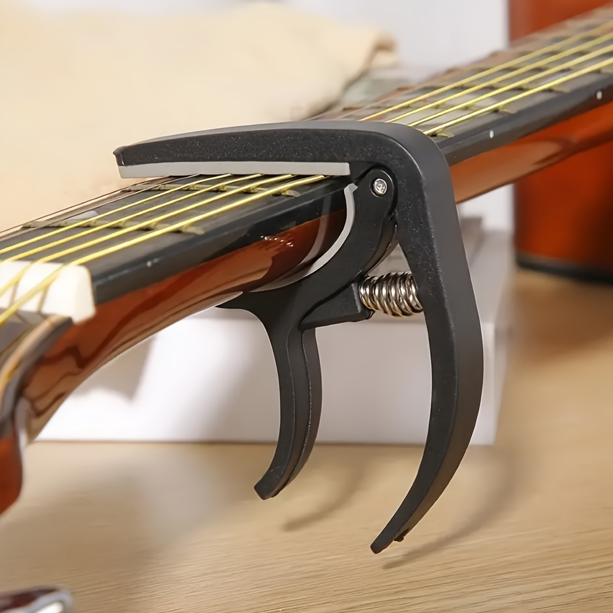 Guitar Tuner Clip - Capotraste de Madeira Durável para Guitarra