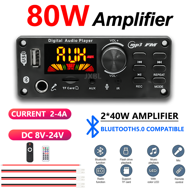 Audio Music Player - Placa Decodificadora MP3 Bluetooth 5.0 de