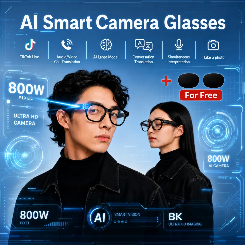Óculos Inteligentes com IA par - Audio Music Free Online avaliação e preço