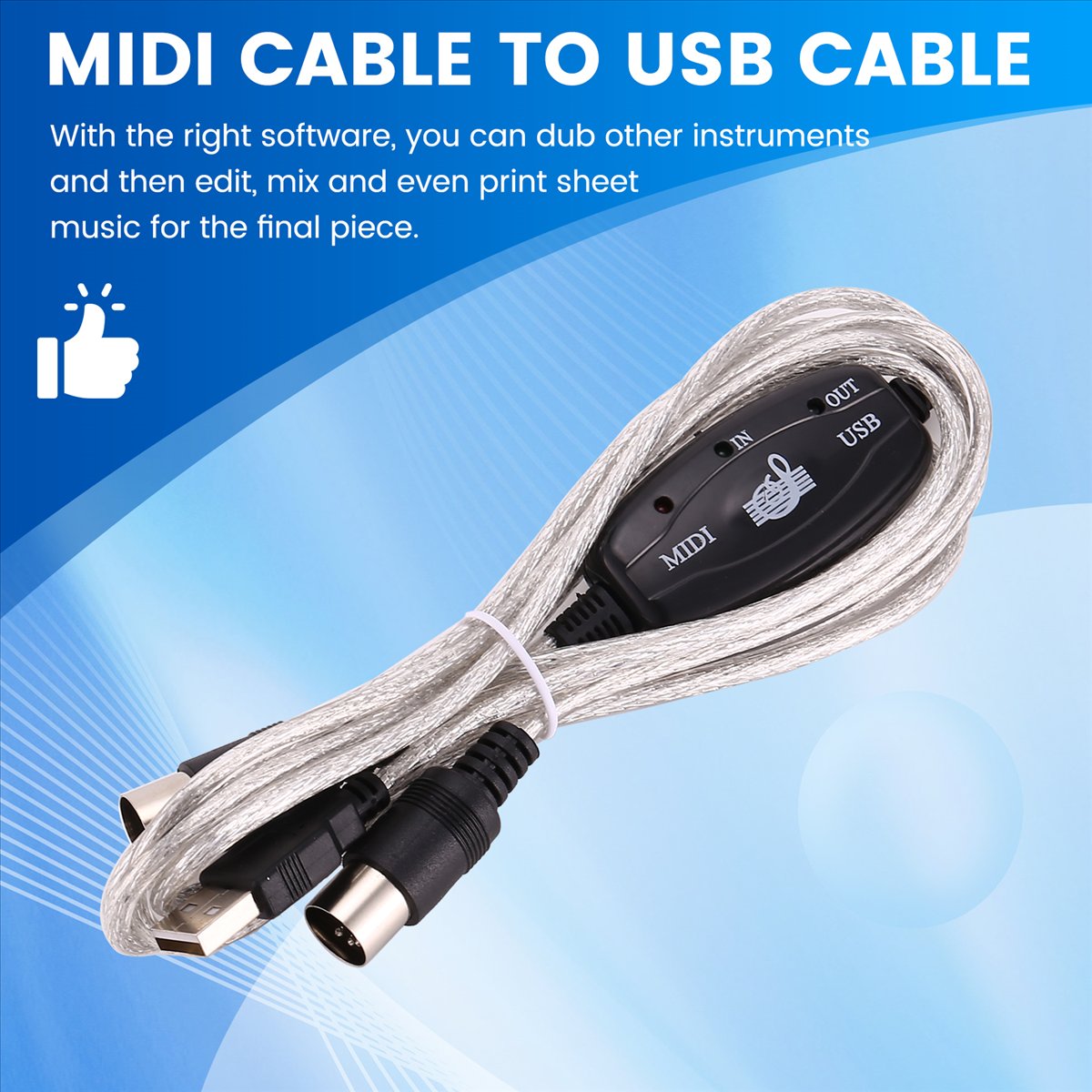 Cabo Conversor USB para MIDI A - Audio Music Edit avaliação e preço