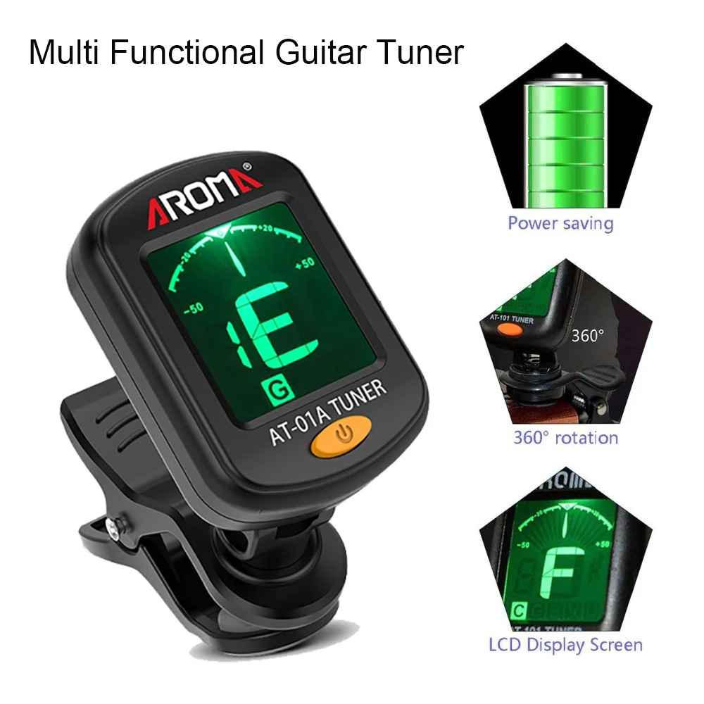 Afinador de guitarra dobrável  - Guitar Tuner Clip avaliação e preço