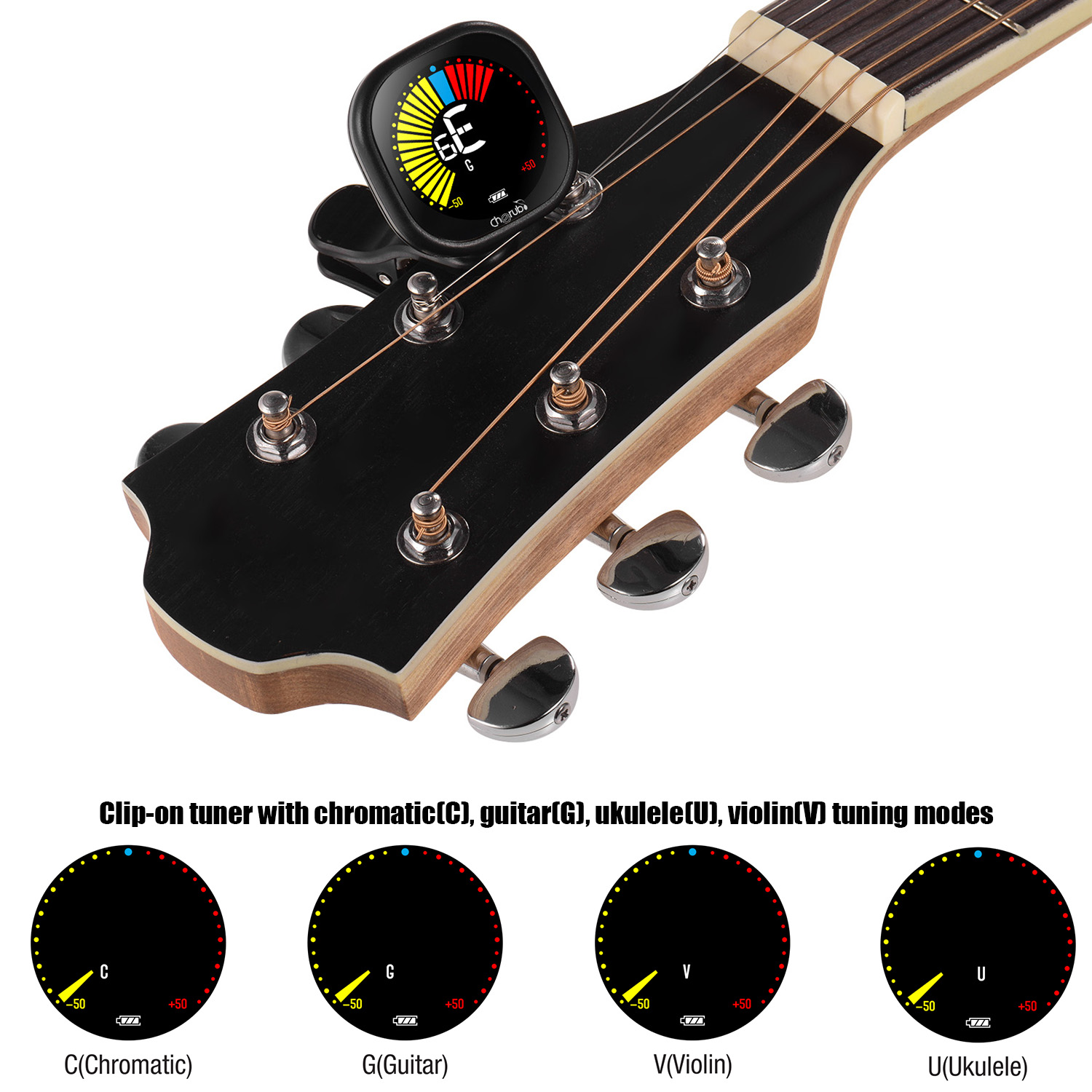 Querubim WST-670 recarregável  - Guitar Tuner Clip avaliação e preço