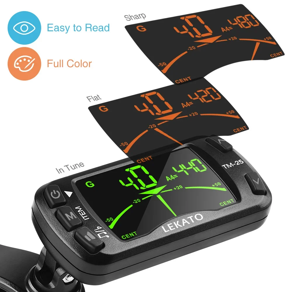 Afinador compacto 3 em 1 para  - Guitar Tuner Clip avaliação e preço