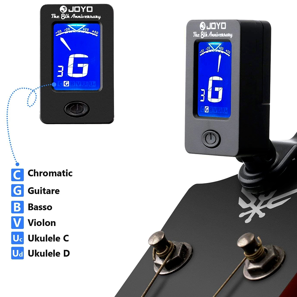 Joyo afinador de guitarra JT-0 - Guitar Tuner Clip avaliação e preço