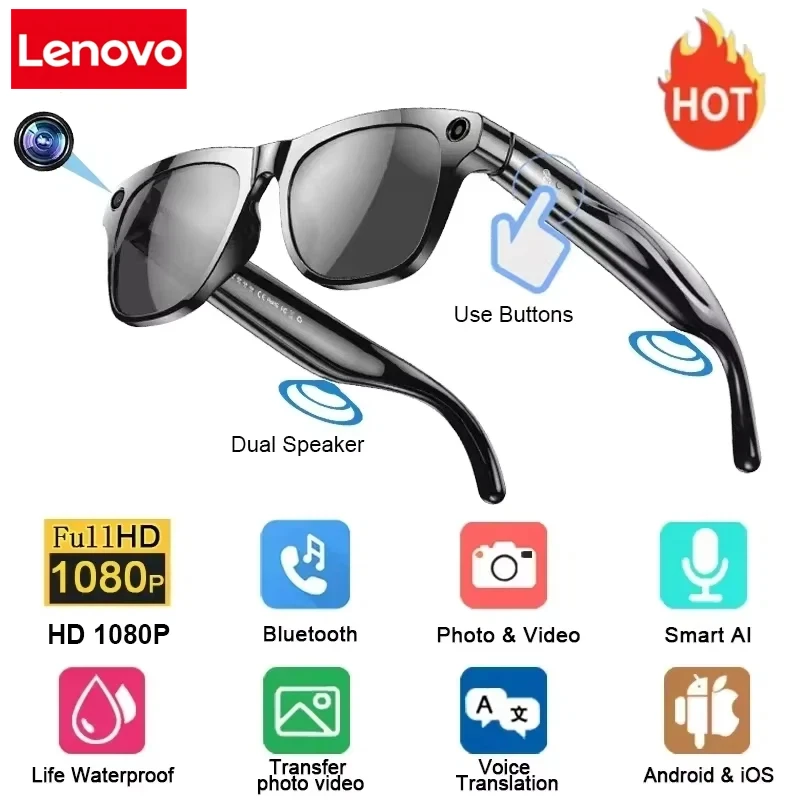 Óculos Inteligentes Lenovo 8K  - Audio Music Player avaliação e preço