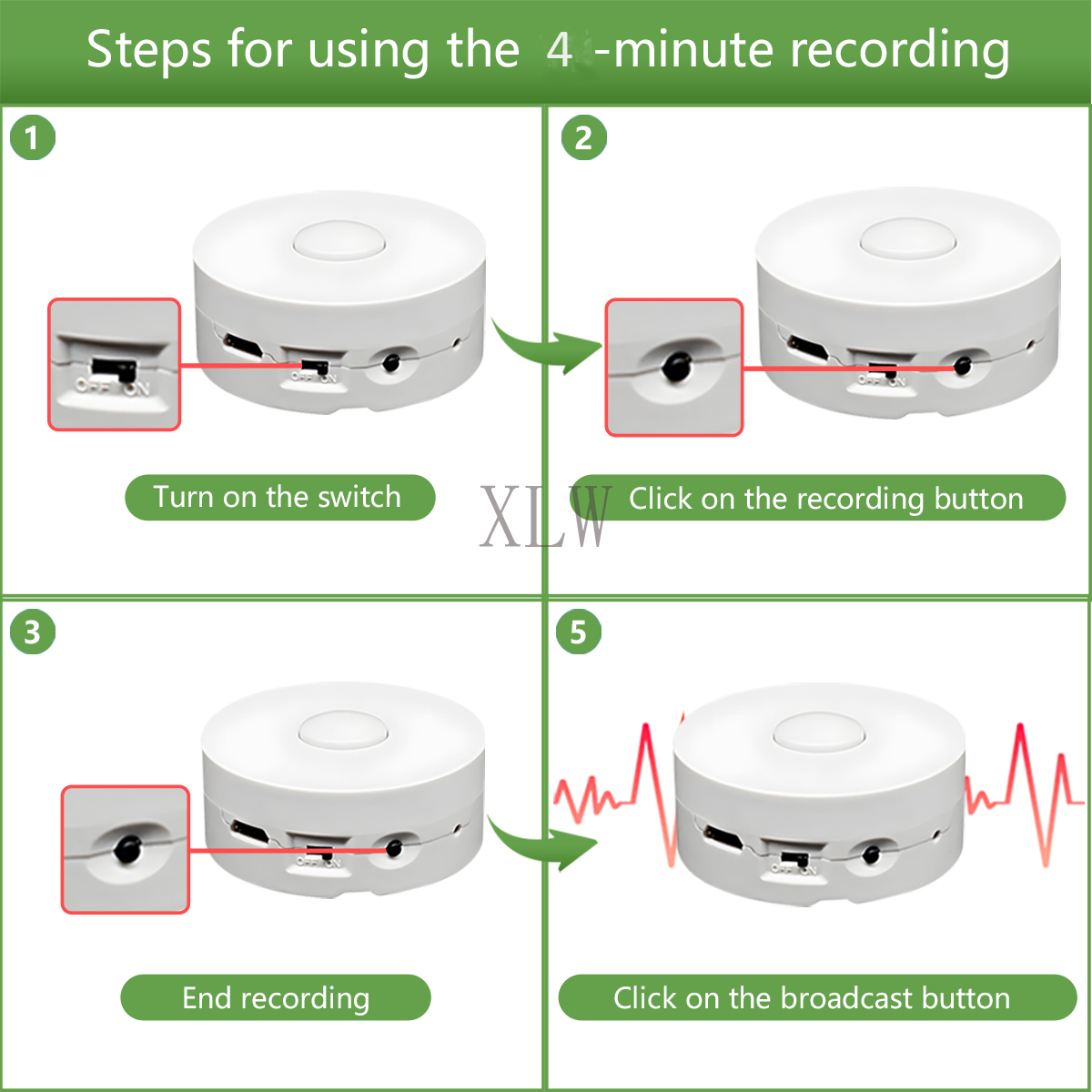 Botão de gravação de voz 4m pa - Audio Music Box avaliação e preço
