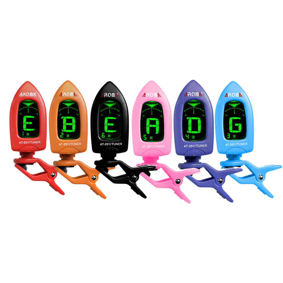 Afinador digital aroma at-201, - Guitar Tuner Clip avaliação e preço